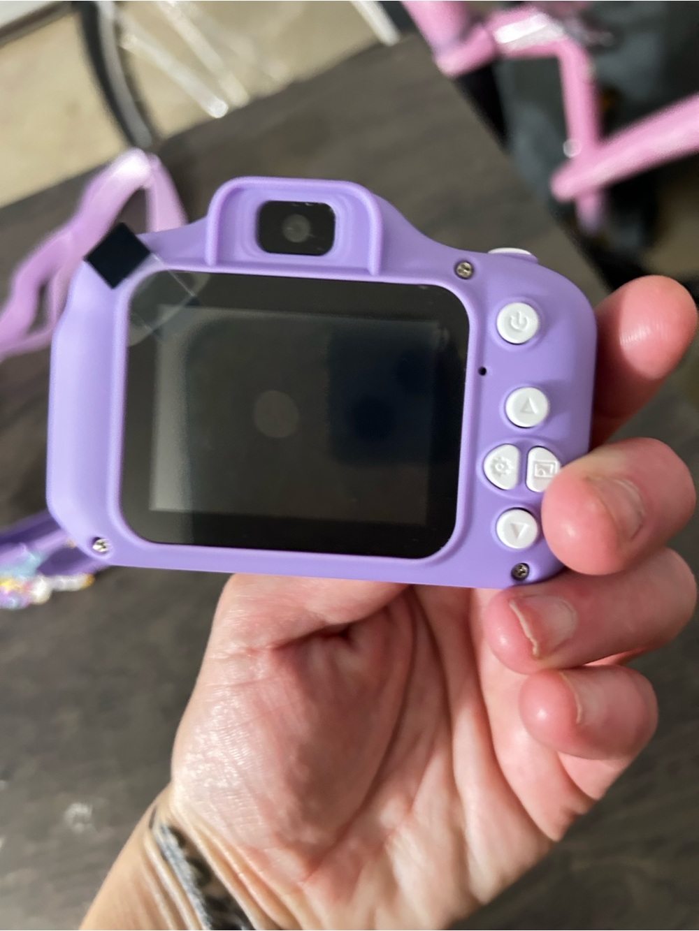 Kids Purple Unicorn Digital Camera with Strap - Picture 5 of 7